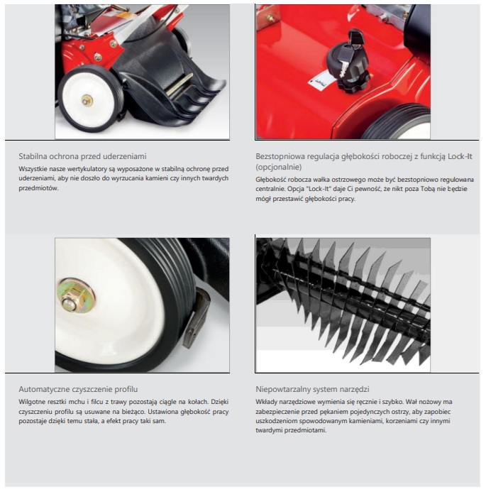 Wertykulator spalinowy Tielbürger TV510 HONDA Zalety