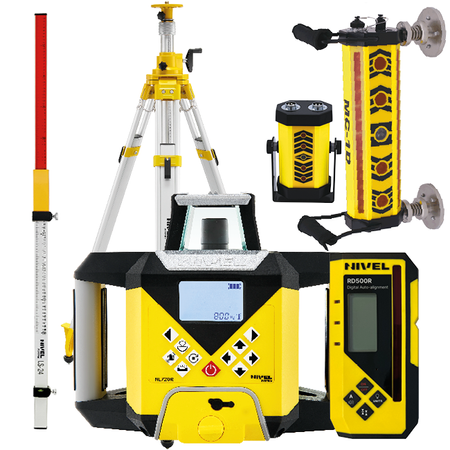 Niwelator rotacyjny Nivel System NL720R DIGITAL + system do koparki MC-1D